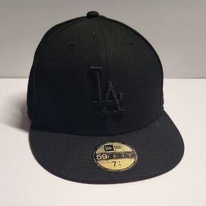 New Era LA 7 1/4 Black Cap